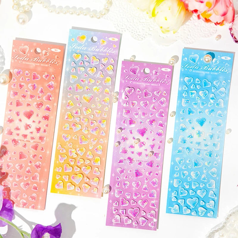 1Pc Cute Cartoon Colorful Love Sticker Basic To...